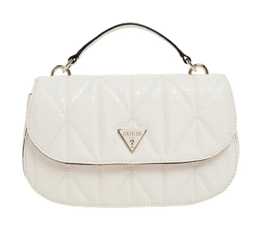 Borsa donna Guess Aldina top handle flap bag white B26GU62 GG966320