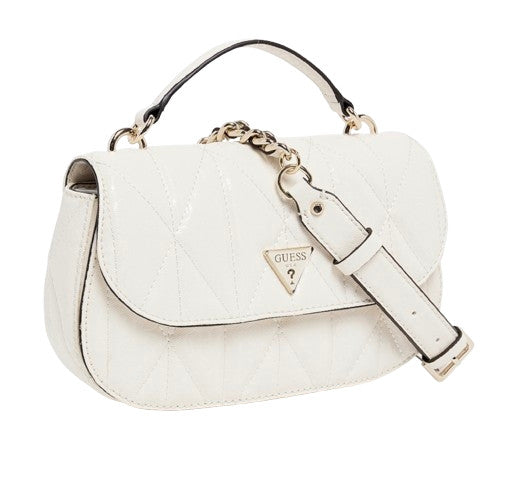 Borsa donna Guess Aldina top handle flap bag white B26GU62 GG966320