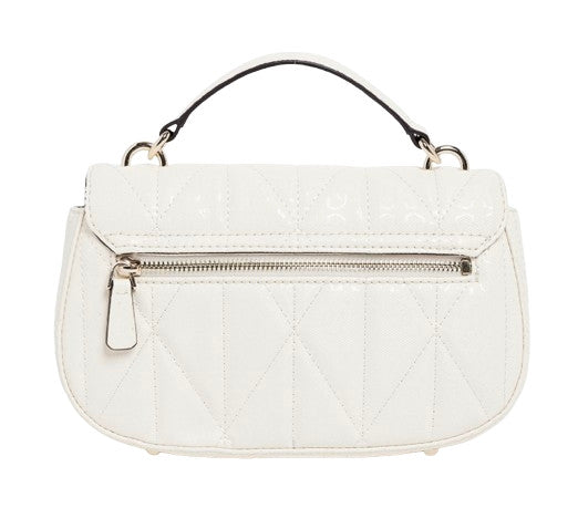 Borsa donna Guess Aldina top handle flap bag white B26GU62 GG966320