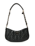 Borsa donna Guess Aldina top zip shoulder bag black B26GU78 GG966317