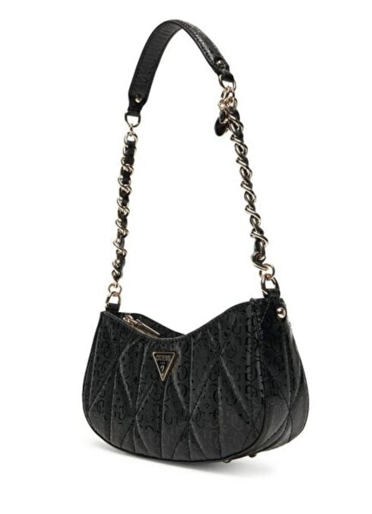 Borsa donna Guess Aldina top zip shoulder bag black B26GU78 GG966317