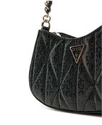 Borsa donna Guess Aldina top zip shoulder bag black B26GU78 GG966317