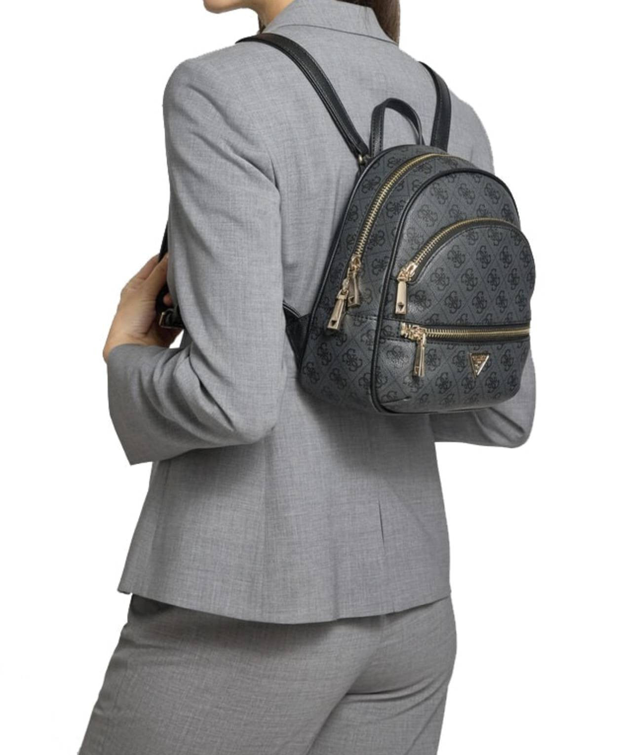 Borsa donna Guess zaino Manhattan II backpack coal logo B26GU83 SG711832