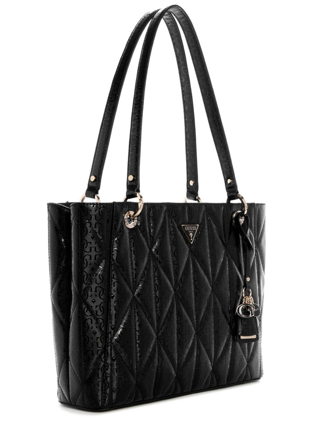 Borsa donna Guess a spalla Aldina Noel Tote black B26GU84 GG966325