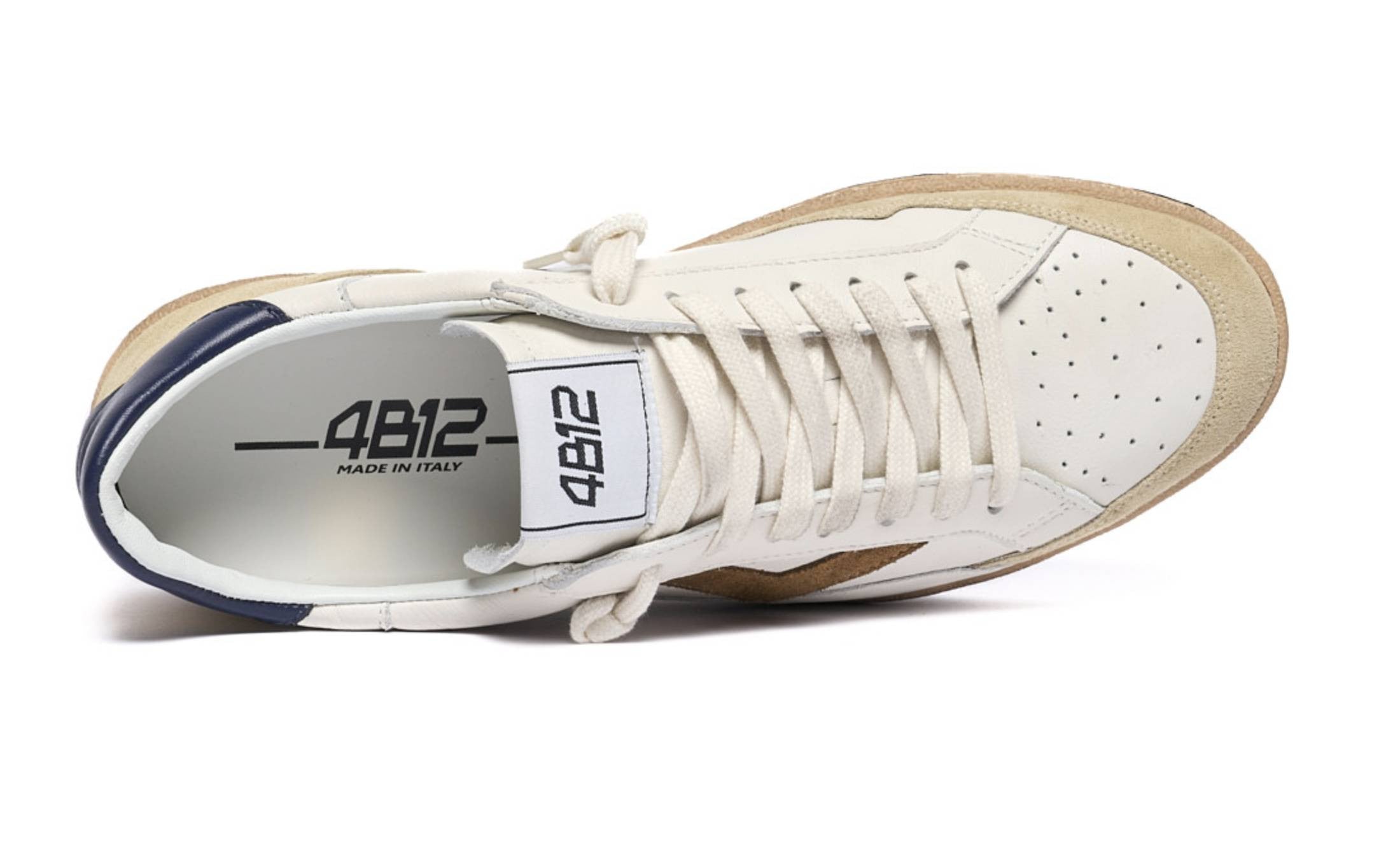 Scarpe uomo 4B12 sneakers white/ beige U26QB06 PLAYNEW-U17