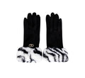 Guanti donna Liu-Jo effetto scamosciato nero/zebra C26LJ14 2F5063 T0300 S19D1