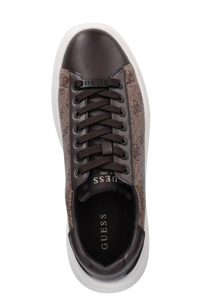 Scarpe uomo Guess sneaker Elba 4G logo beige brown U26GU15 FMFLBAFAB12