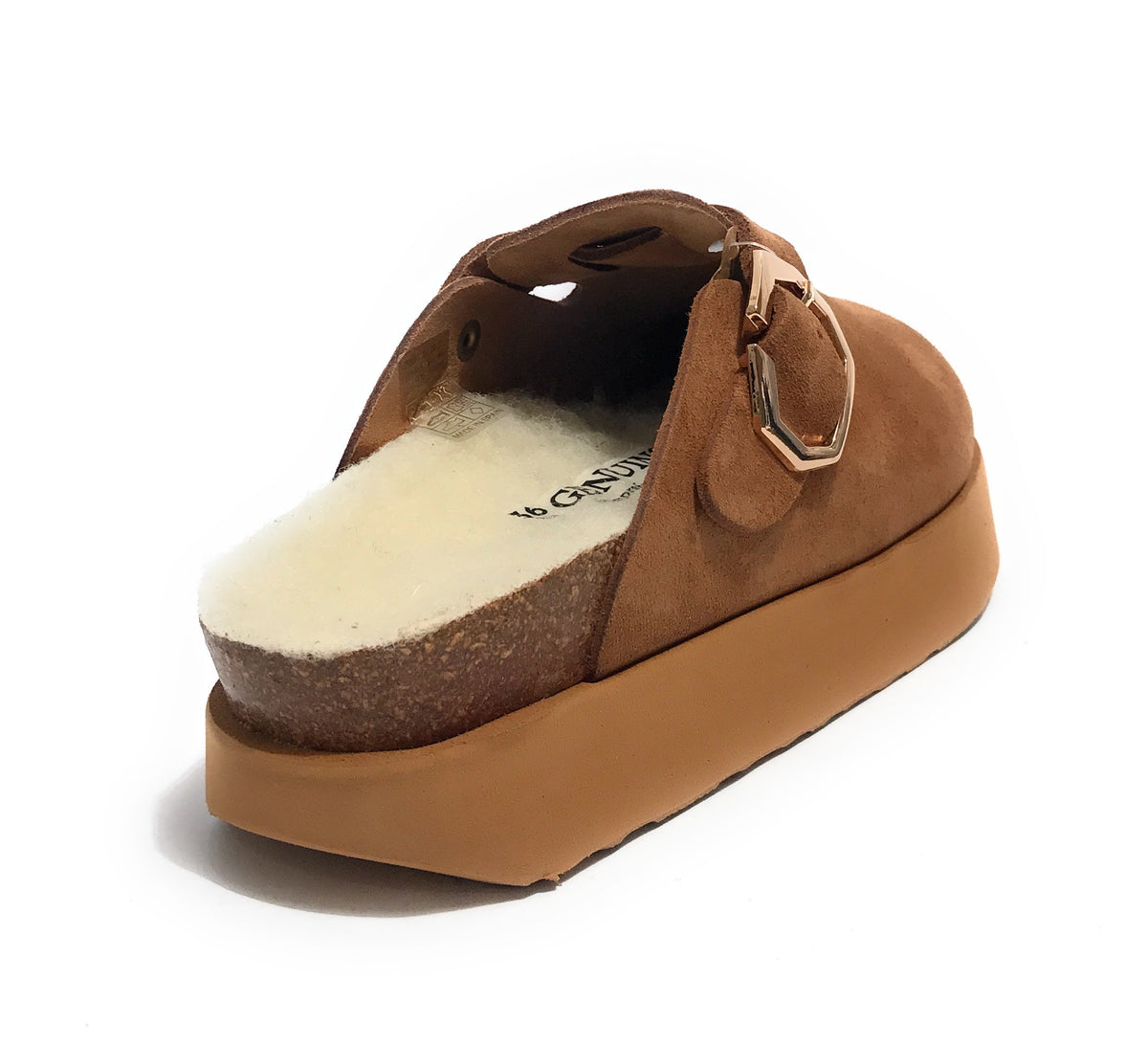 Sabot donna Genuins Indiana velour wool mandorla D26GN02 G106618