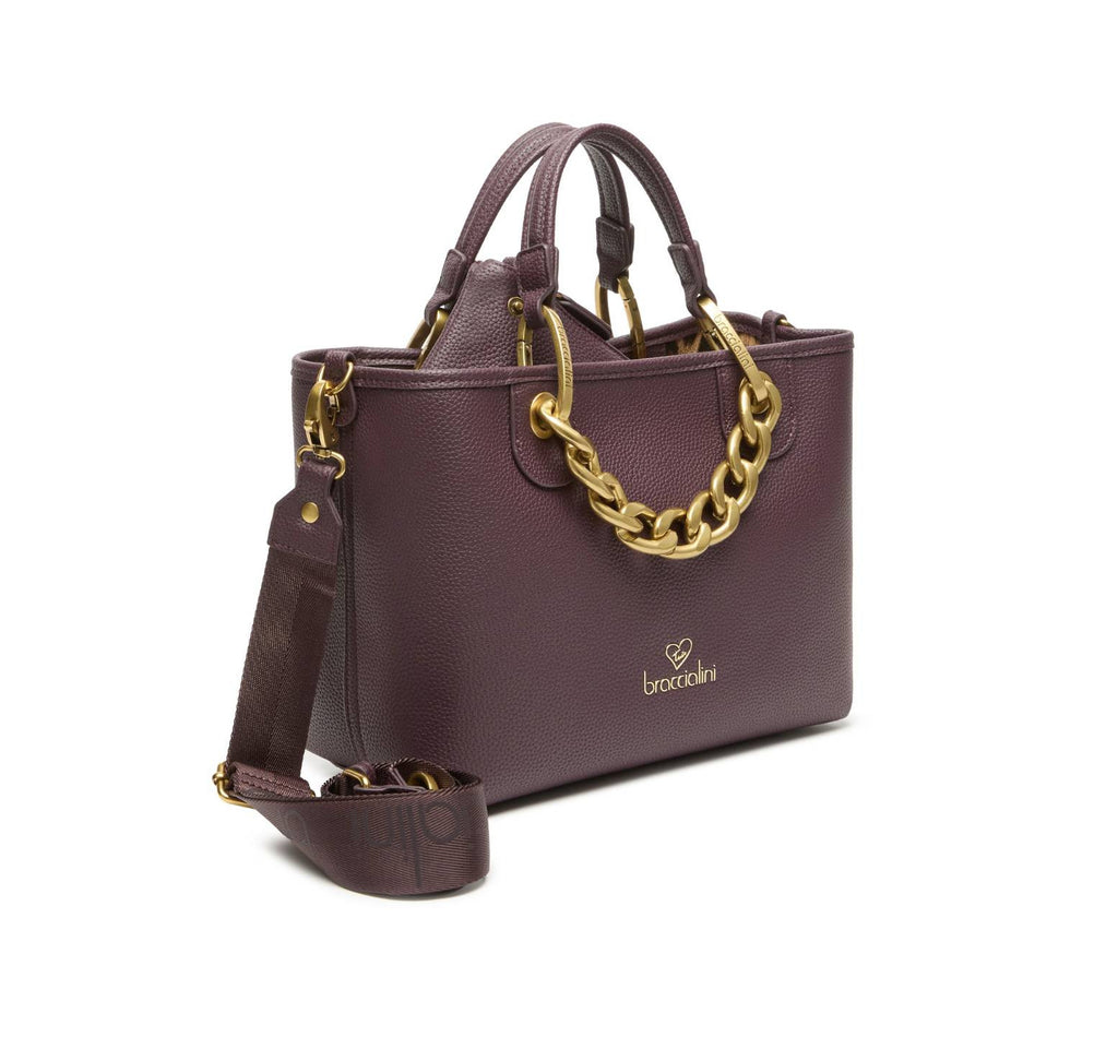 Borsa a mano con tracolla Braccialini Beth Jewels bordeaux B26BR67 B18531