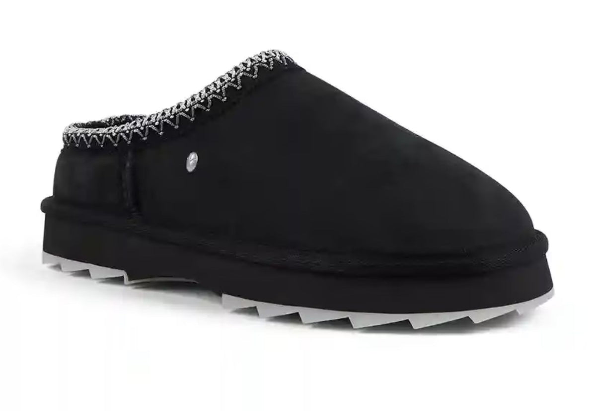 Scarpe donna EMU Pantofole in camoscio Sharky Scuff nero D26EM05 W13179