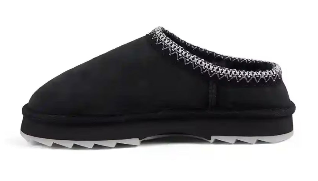 Scarpe donna EMU Pantofole in camoscio Sharky Scuff nero D26EM05 W13179