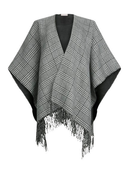 Poncho donna Liu Jo principe di galles nero/bianco C26LJ64 2F5036 T0300