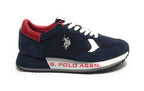 Scarpe U.S. Polo sneaker running Cleef006M in ecopelle scamosciata/tessuto dark blue U26UP16