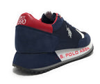 Scarpe U.S. Polo sneaker running Cleef006M in ecopelle scamosciata/tessuto dark blue U26UP16