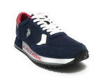Scarpe U.S. Polo sneaker running Cleef006M in ecopelle scamosciata/tessuto dark blue U26UP16
