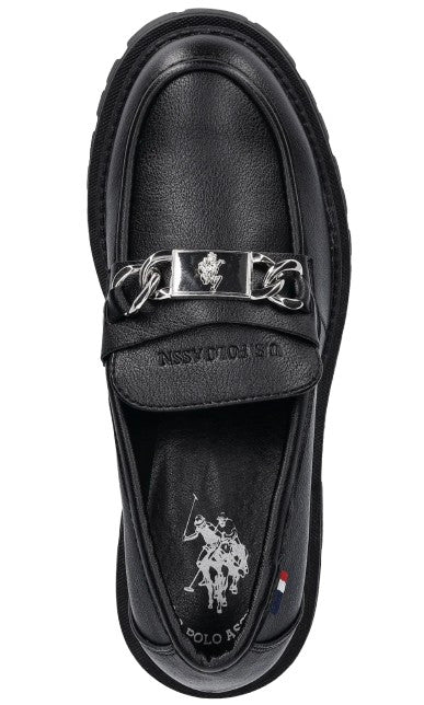 Scarpe US Polo mocassino con zeppa Alicya007 nero D26UP08