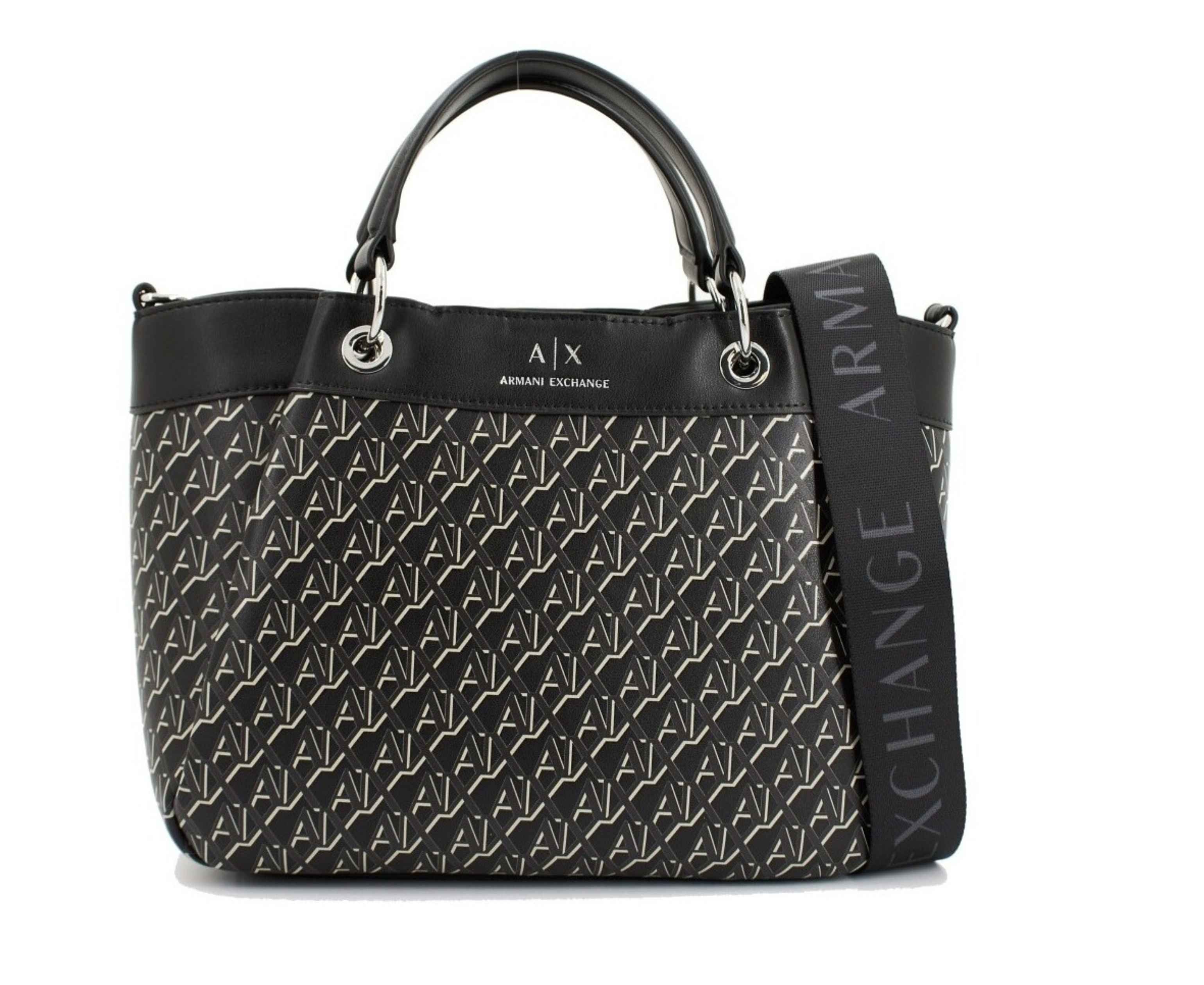 Borsa donna a mano con tracolla Armani Exchange black B26AX25 XW000393 AF17145 MC043