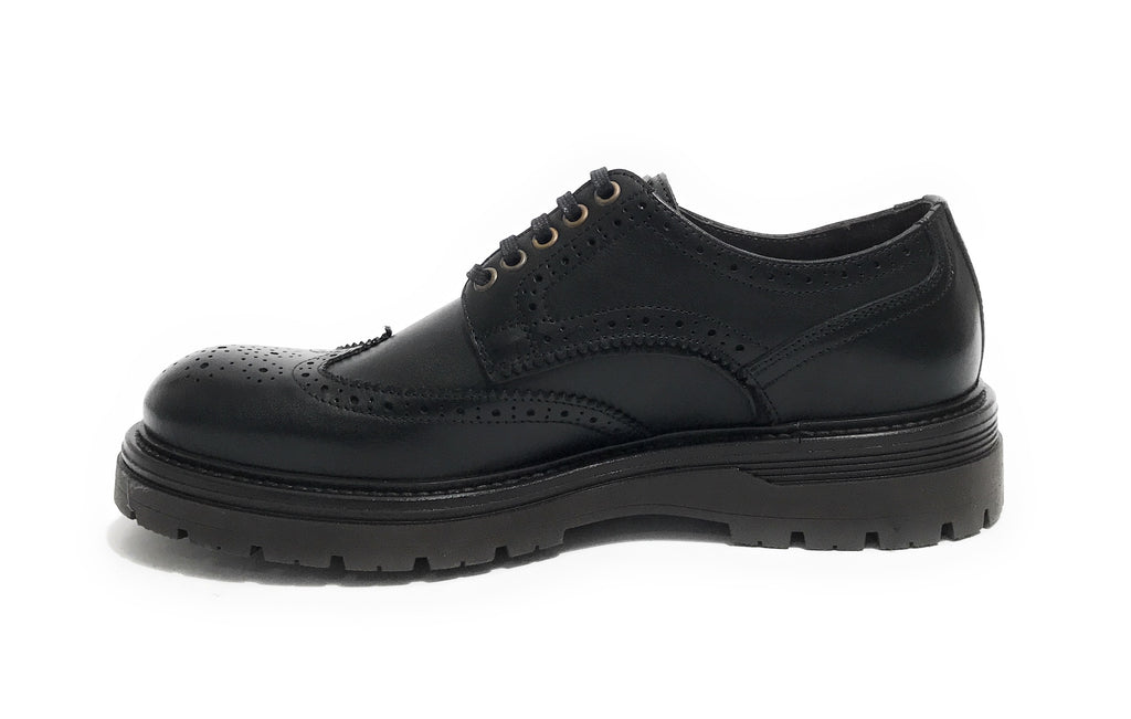 Scarpe uomo Ambitious francesina stringata in pelle black U26AM09 13699-6583AM