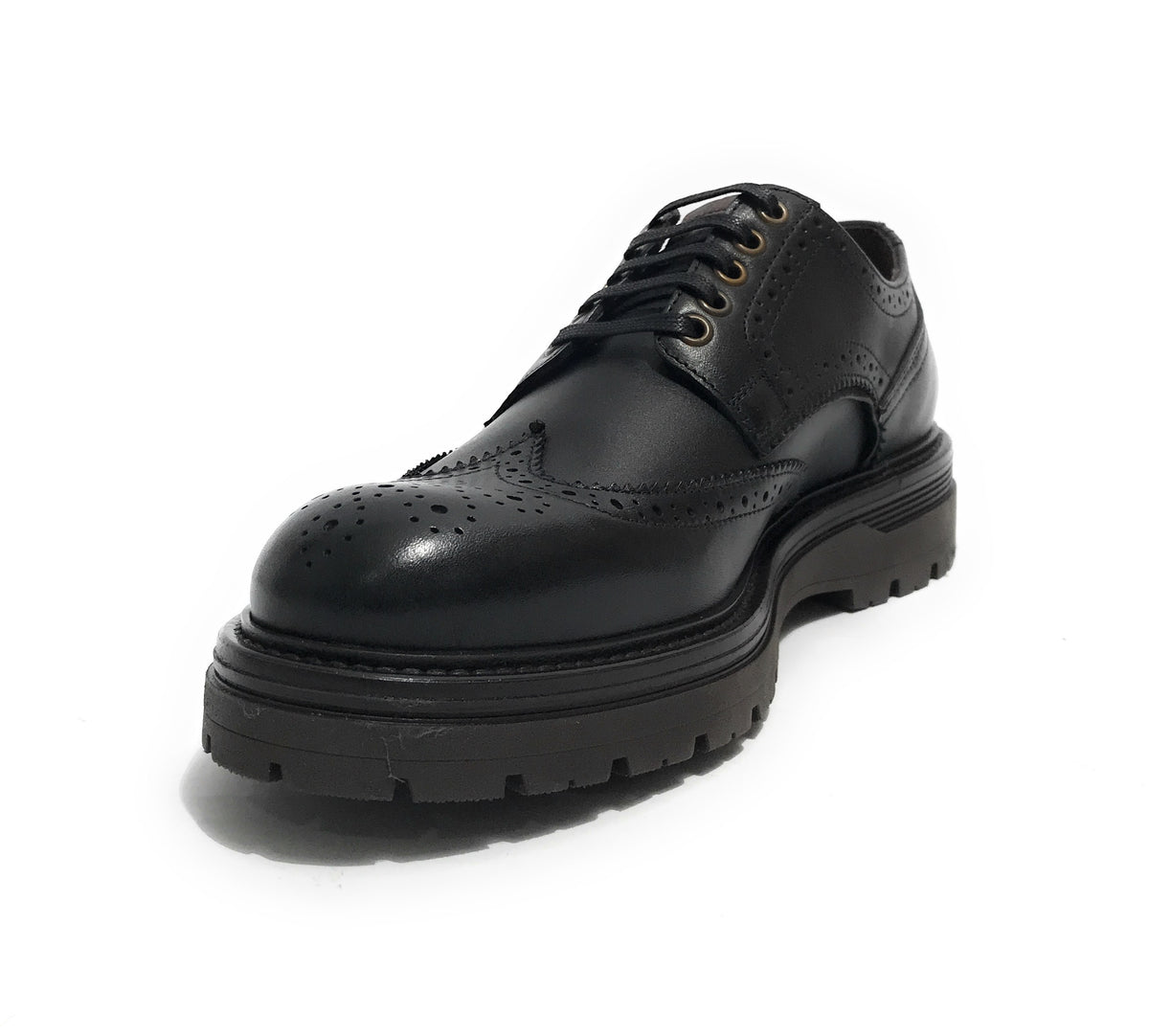 Scarpe uomo Ambitious francesina stringata in pelle black U26AM09 13699-6583AM