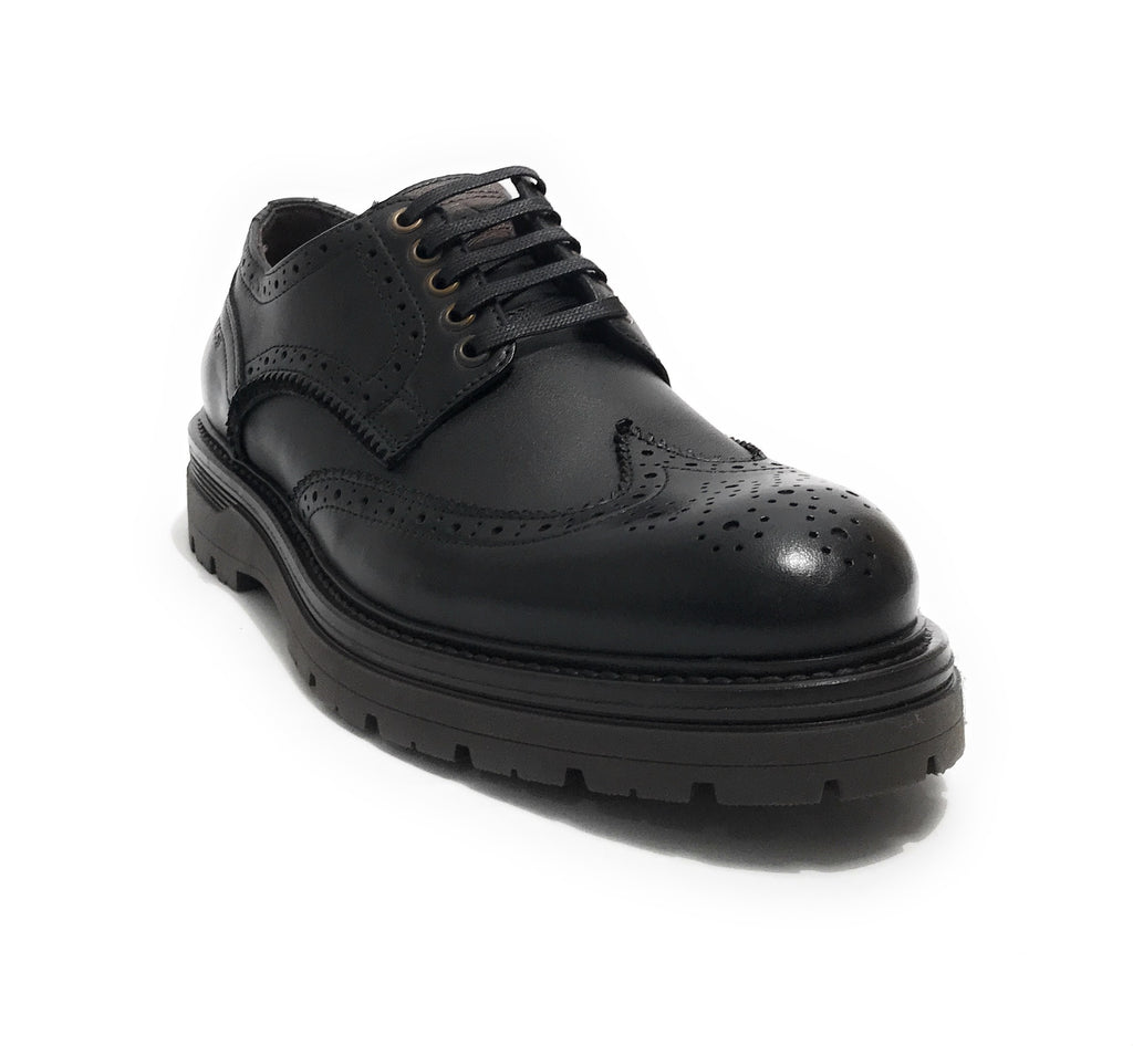 Scarpe uomo Ambitious francesina stringata in pelle black U26AM09 13699-6583AM