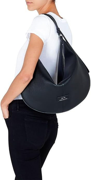Borsa donna Armani Exchange Polly hobo large nero B26AX27 XW001573 AF15632 UC001