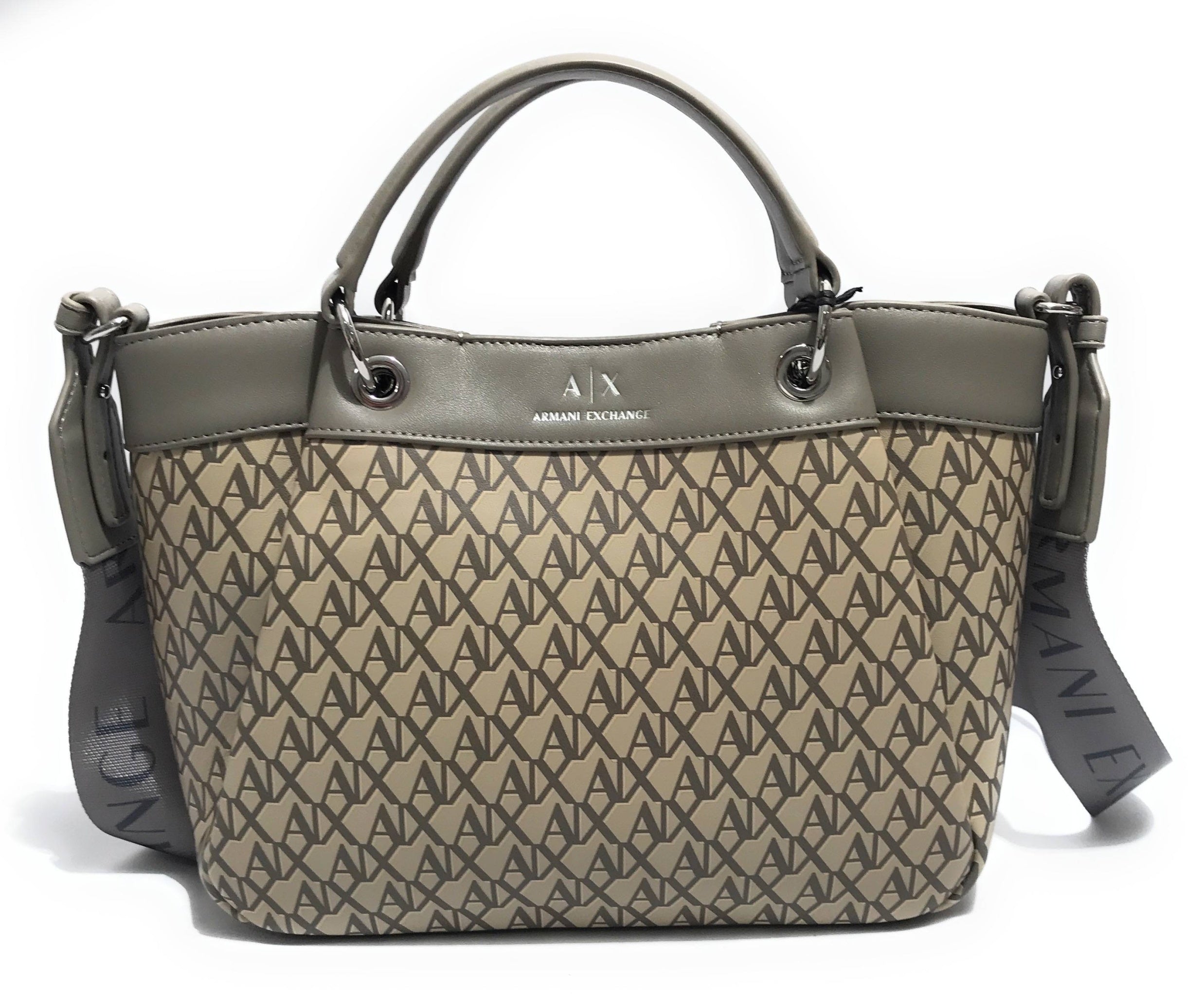 Borsa donna a mano con tracolla Armani Exchange grey/ beige B26AX30 XW000393 AF17145 M1014