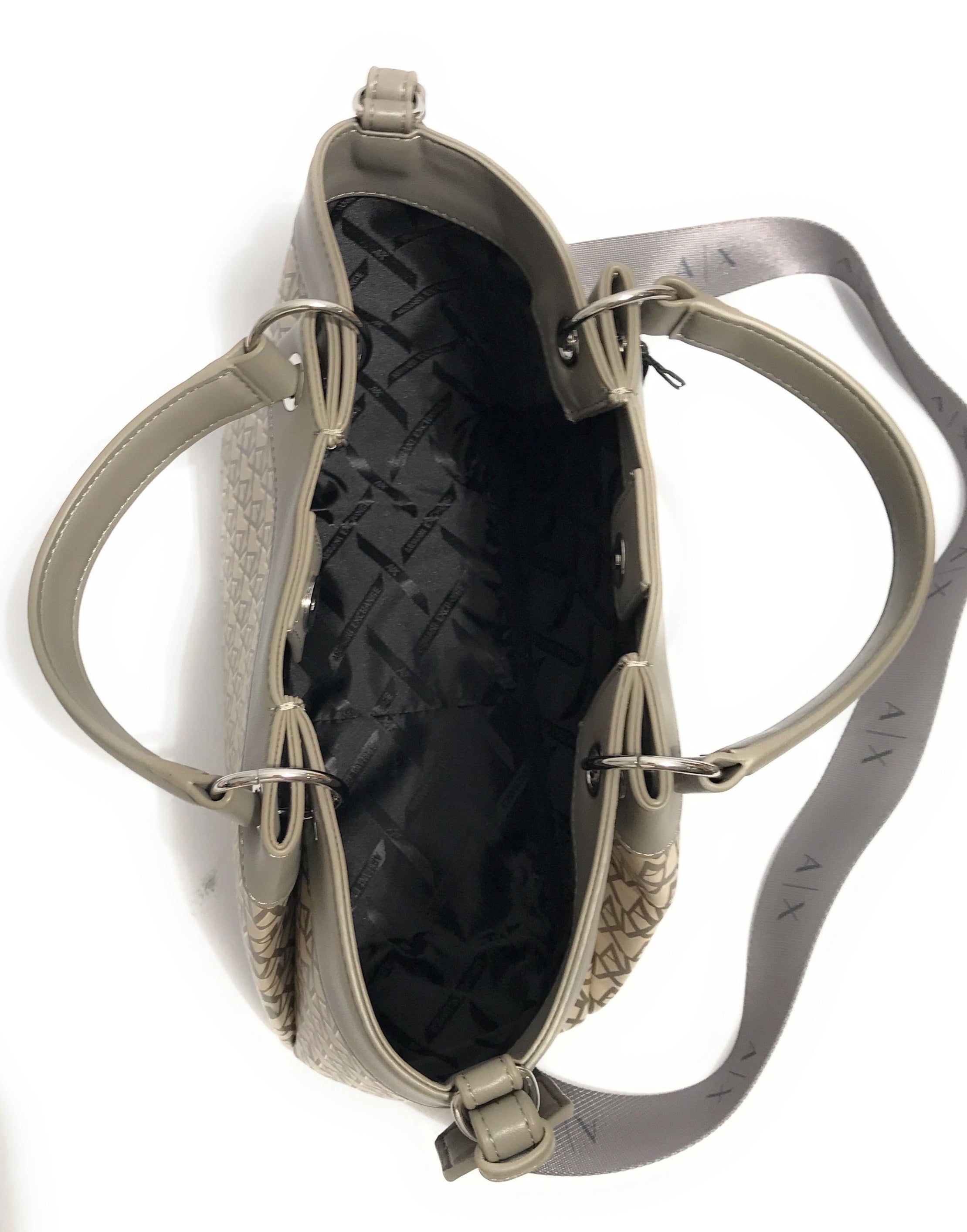 Borsa donna a mano con tracolla Armani Exchange grey/ beige B26AX30 XW000393 AF17145 M1014