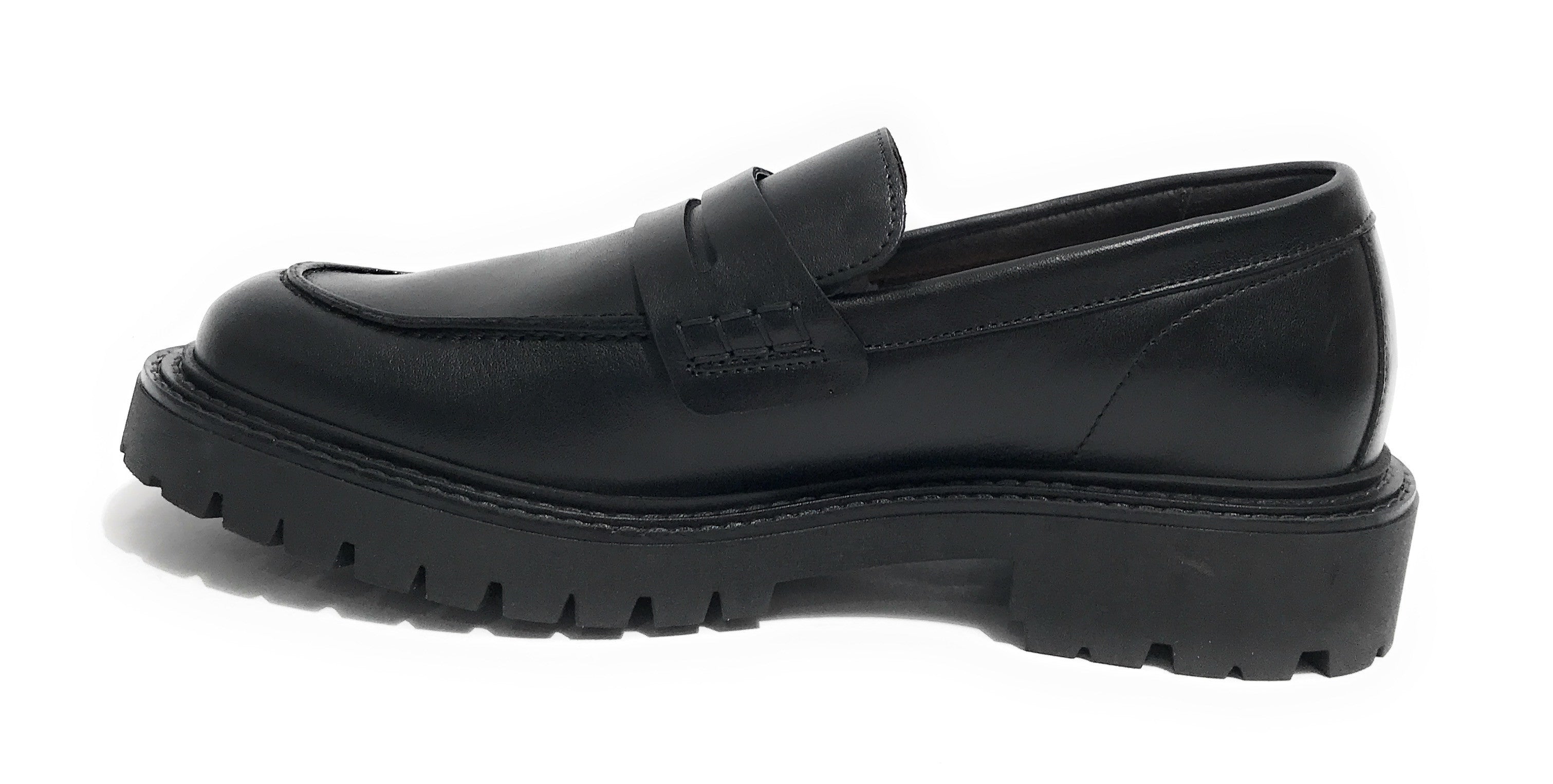 Scarpe uomo Ambitious mocassino fondo alto in pelle nero U26AM08 13737-6583AM