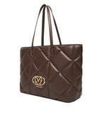 Borsa donna Love Moschino shopper trapuntata cioccolato B26MO103 JC4120