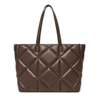 Borsa donna Love Moschino shopper trapuntata cioccolato B26MO103 JC4120