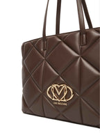 Borsa donna Love Moschino shopper trapuntata cioccolato B26MO103 JC4120