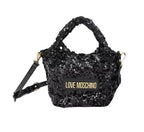Borsa donna Love Moschino con pailettes nero B26MO116 JC4147PP0NKK100A