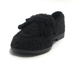 Scarpe donna Emanuélle Vee mocassino Victoria tessuto teddy nero D26EV31 452M-805-11-T164