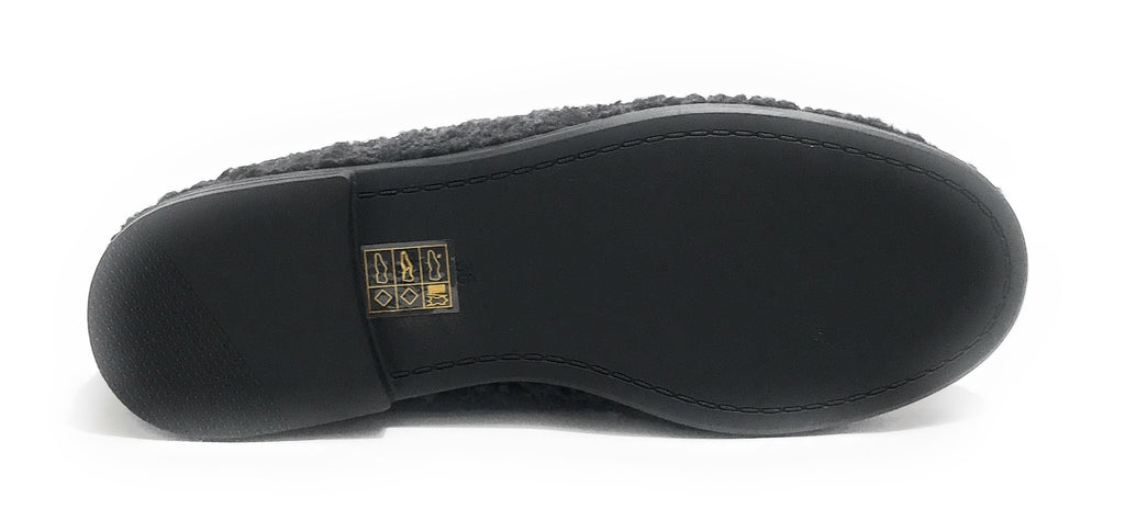 Scarpe donna Emanuélle Vee mocassino Victoria tessuto teddy nero D26EV31 452M-805-11-T164