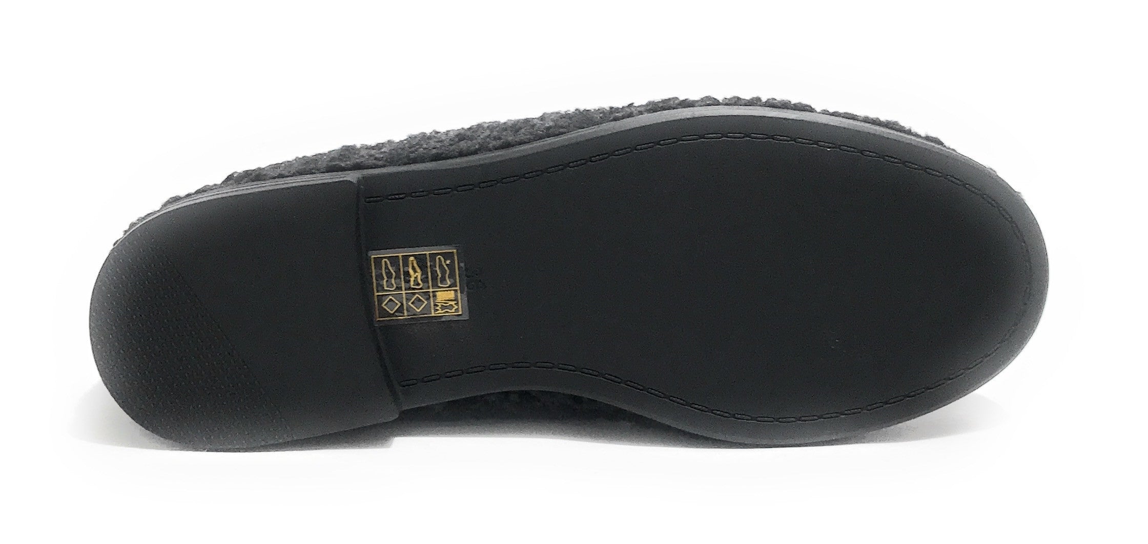 Scarpe donna Emanuélle Vee mocassino Victoria tessuto teddy nero D26EV31 452M-805-11-T164