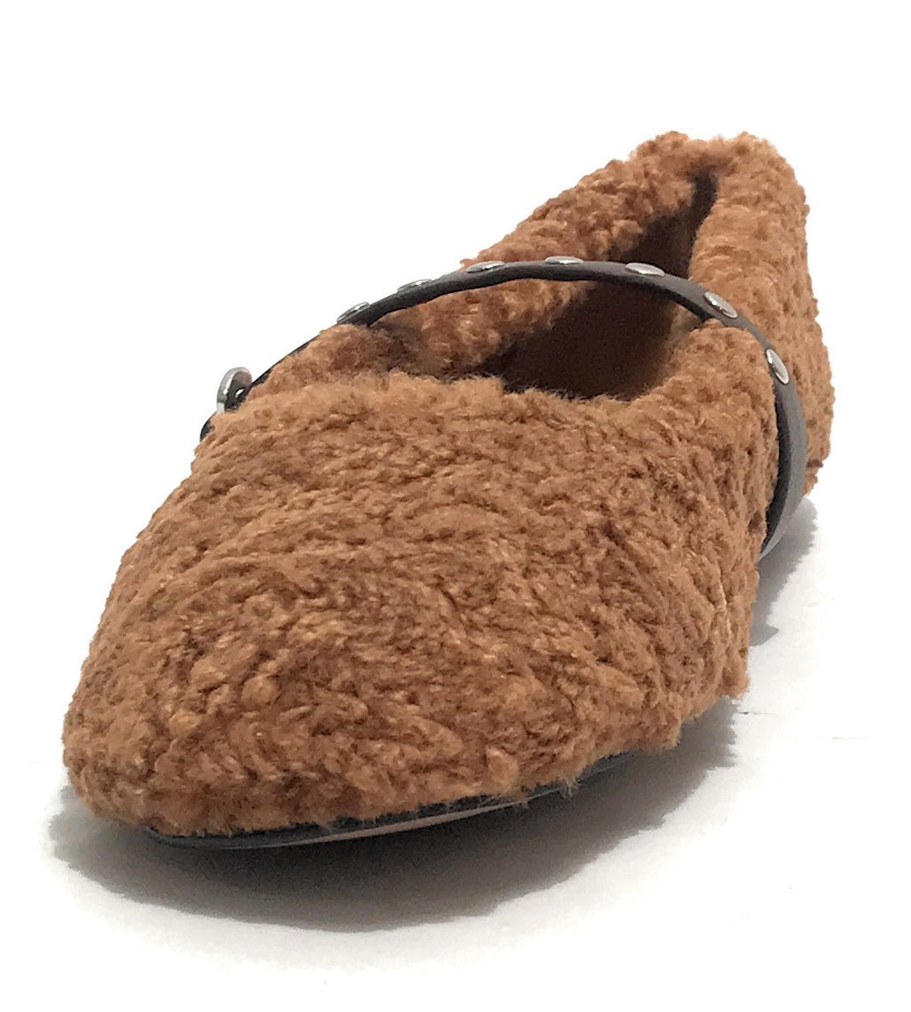 Scarpe donna Emanuélle Vee ballerina margaret tessuto teddy cuoio D26EV23 452M-804-10-T164