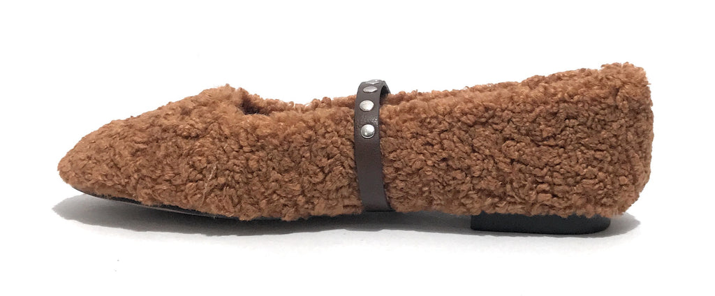 Scarpe donna Emanuélle Vee ballerina margaret tessuto teddy cuoio D26EV23 452M-804-10-T164