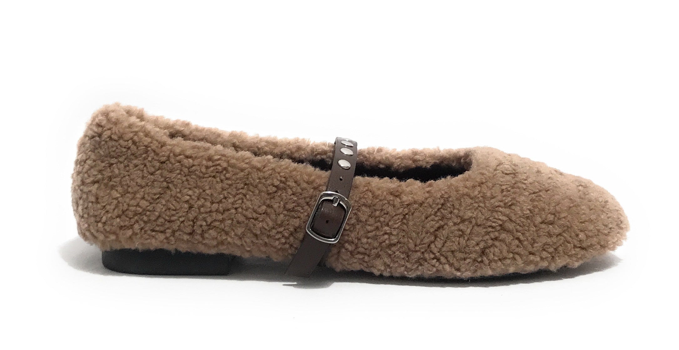 Scarpe donna Emanuélle Vee ballerina margaret tessuto teddy taupe D26EV24 452M-804-10-T164