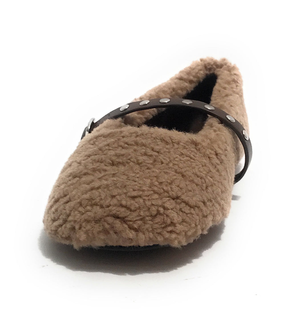 Scarpe donna Emanuélle Vee ballerina margaret tessuto teddy taupe D26EV24 452M-804-10-T164
