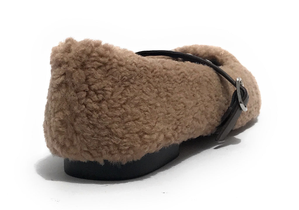 Scarpe donna Emanuélle Vee ballerina margaret tessuto teddy taupe D26EV24 452M-804-10-T164