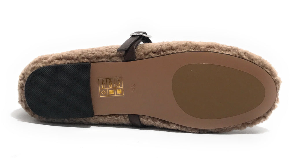 Scarpe donna Emanuélle Vee ballerina margaret tessuto teddy taupe D26EV24 452M-804-10-T164