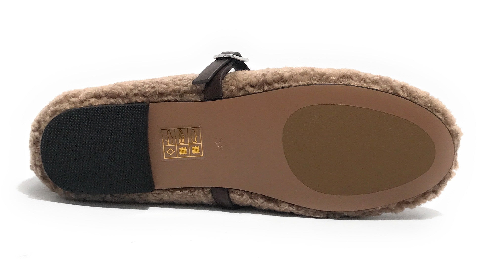 Scarpe donna Emanuélle Vee ballerina margaret tessuto teddy taupe D26EV24 452M-804-10-T164