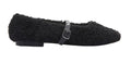 Scarpe donna Emanuélle Vee ballerina margaret tessuto teddy black D26EV25 452M-804-10-T164