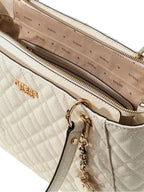 Borsa donna a spalla Guess Isemay Noel tote white BS26GU102 GG962825
