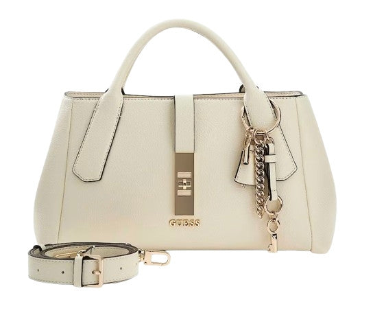 Borsa donna Guess a mano/ tracolla Brooke high society satchel white BS26GU107 BG989706