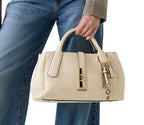 Borsa donna Guess a mano/ tracolla Brooke high society satchel white BS26GU107 BG989706