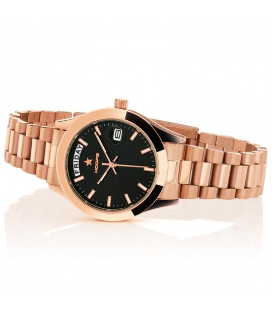 Orologio Hoops Luxury Day Date Gold Nero 33mm da Donna N