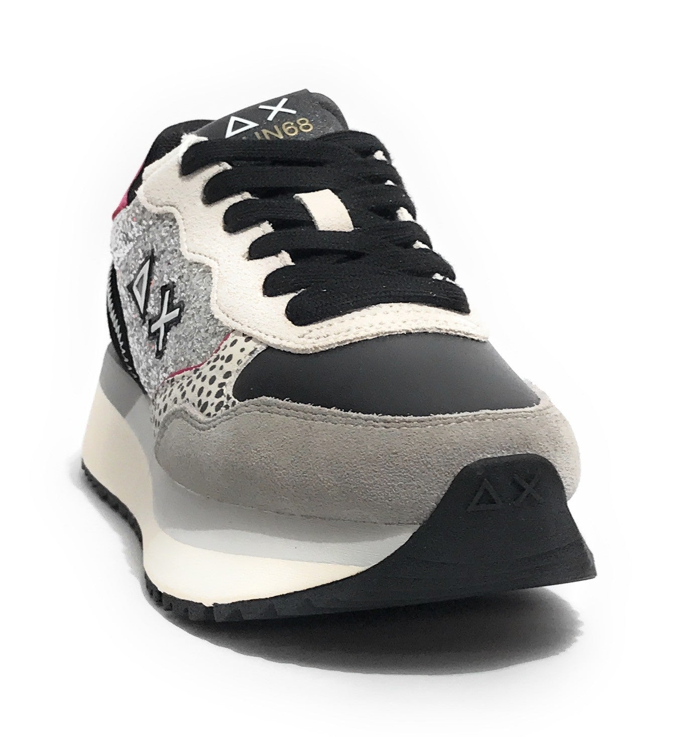 Sneaker Sun68 Big Ally glitter argento D26SU15 Z45212