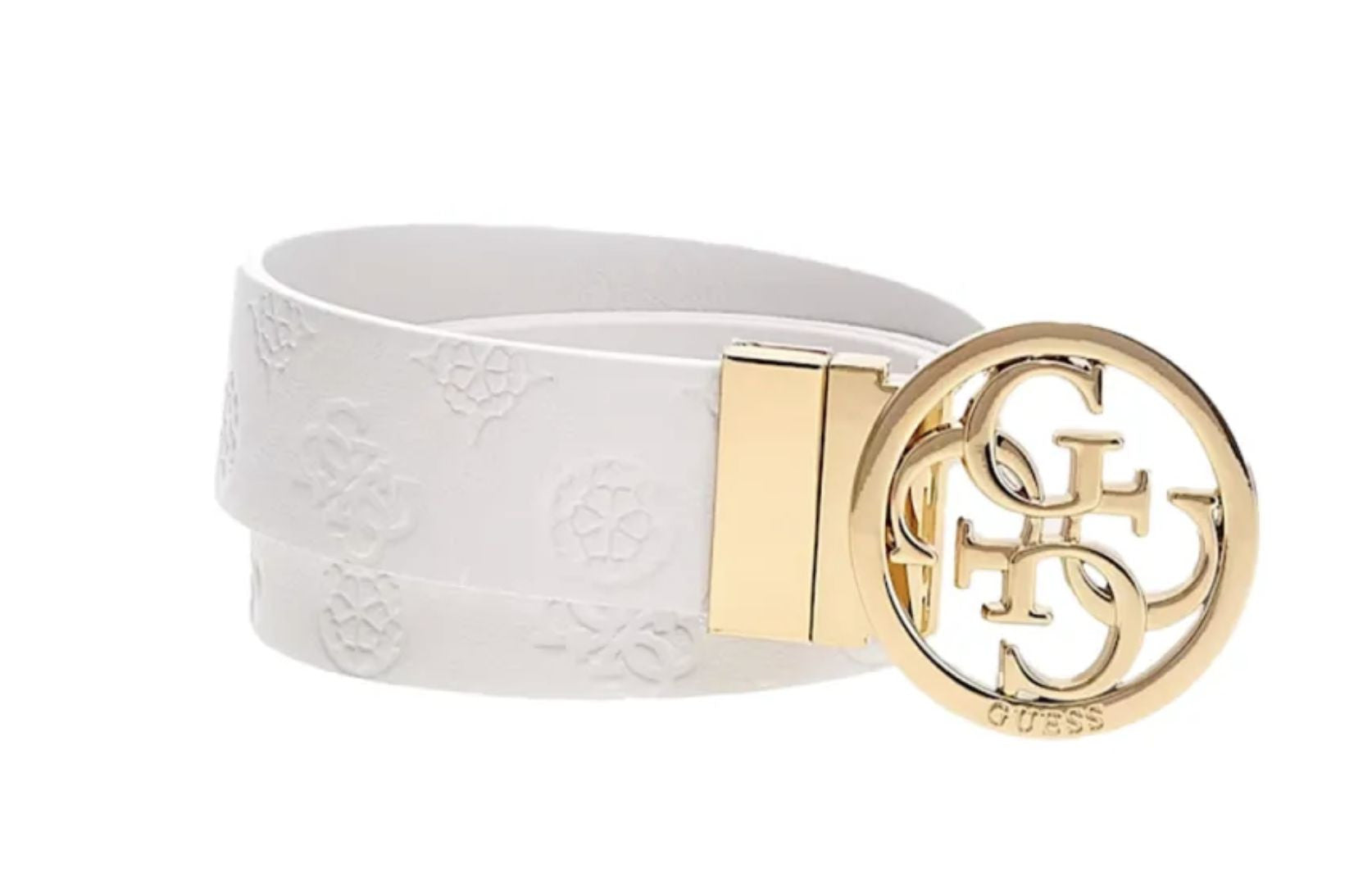 Cinta donna Guess Phoebe 4G reversible white C26GU08 BW9253P5335