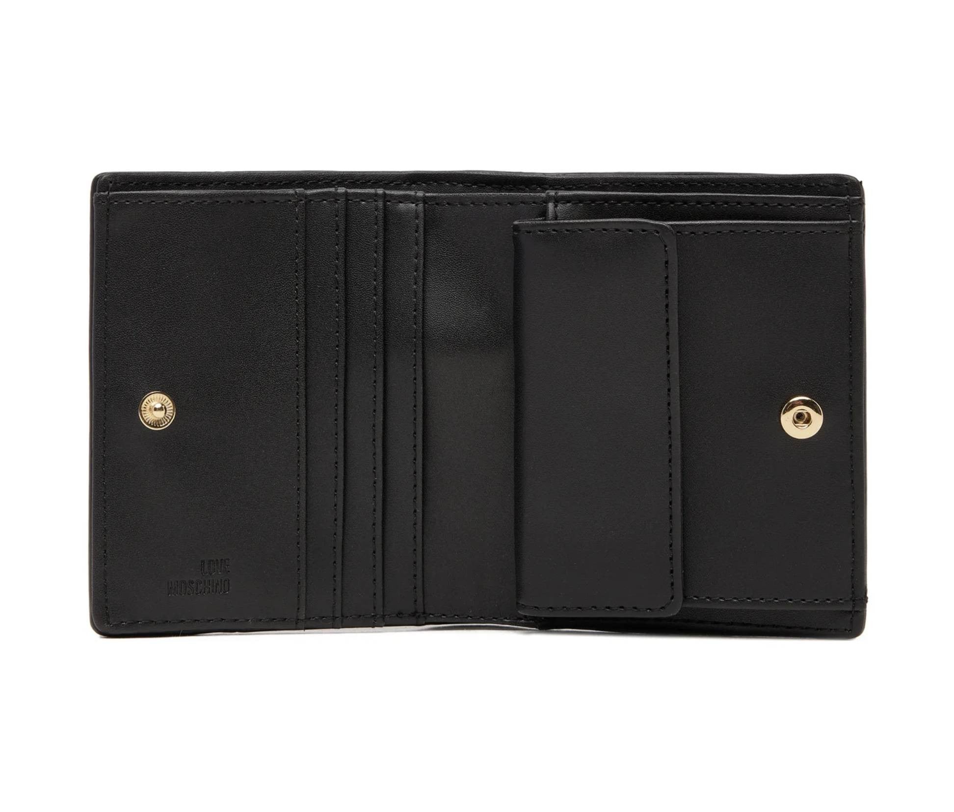 Portafoglio donna Love Moschino ecopelle trapuntato nero A26MO22 JC5601